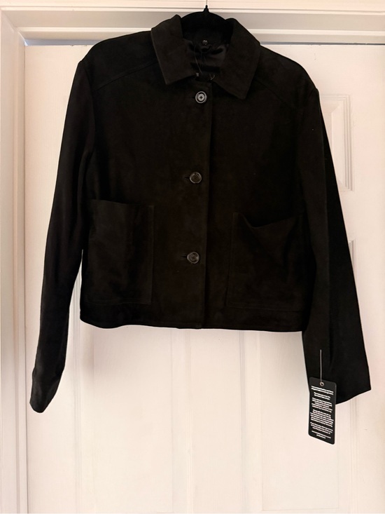 Bod & Christensen Jackets & Blazers - NEW! Bod & Christensen - Suede Button-Front Jacket - Black - Size M